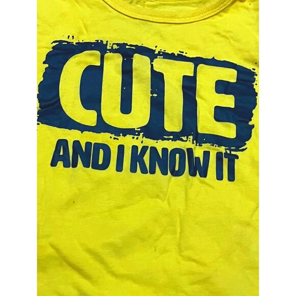 The Children Place Cute And I Know Yellow Shirt Size 4T - Picture 2 of 5